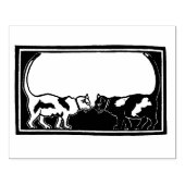 Art Nouveau katten Rubberstempel (Afrduk)