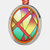 Art Nouveau Kenaz Rune van creativiteit Metalen Ornament (Links)