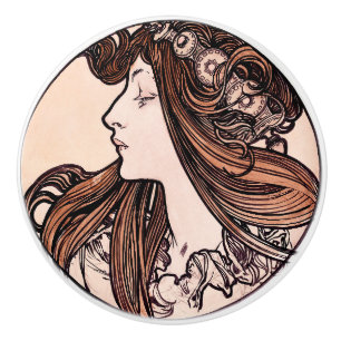 Art Nouveau Keramische Knop