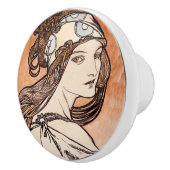 Art Nouveau Keramische Knop (Rechts)