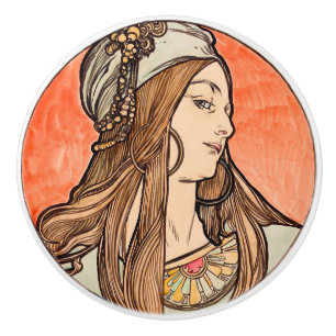 Art Nouveau Keramische Knop