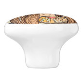 Art Nouveau Keramische Knop (Zijkant)