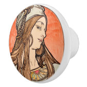 Art Nouveau Keramische Knop (Rechts)