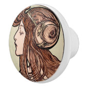 Art Nouveau Keramische Knop (Rechts)