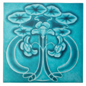 Art Nouveau Keramische Open Haard Wand tegel Tegeltje (Voorkant)