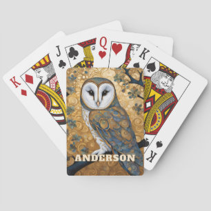 Art Nouveau Kerkuil Pokerkaarten