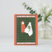 Art Nouveau Kerst 1895 Feestdagenkaart (Staand voorkant)