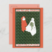 Art Nouveau Kerst 1895 Feestdagenkaart (Voorkant / Achterkant)