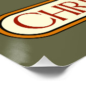 Art Nouveau Kerst Roos Vrouw Perfect Poster (Hoek)