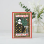  art nouveau kerstboekomslag feestdagenkaart (Staand voorkant)