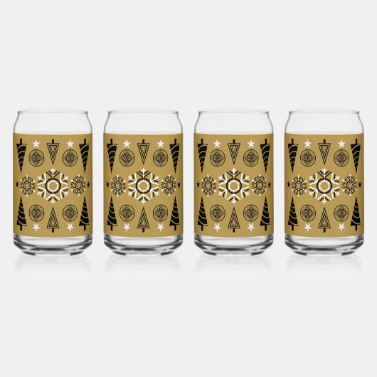 Art Nouveau kerstdecoratie Blikvorm Glas (Voorkant)