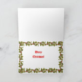 Art Nouveau Kerstengel Feestdagen Kaart (Binnen)