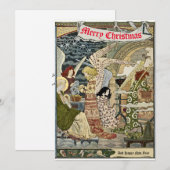  Art Nouveau Kerstmis Geboorte 1893 Feestdagenkaart (Voorkant / Achterkant)