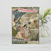  Art Nouveau Kerstmis Geboorte 1893 Feestdagenkaart (Staand voorkant)