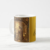 Art Nouveau Kerststal Koffiemok (Voorkant links)
