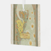 Art Nouveau  kerstvakanties Glas Ornament (Voorkant links)