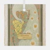 Art Nouveau  kerstvakanties Glas Ornament (Voorkant)