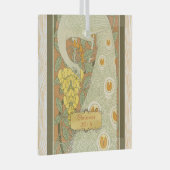 Art Nouveau  kerstvakanties Glas Ornament (Voorkant Rechts)