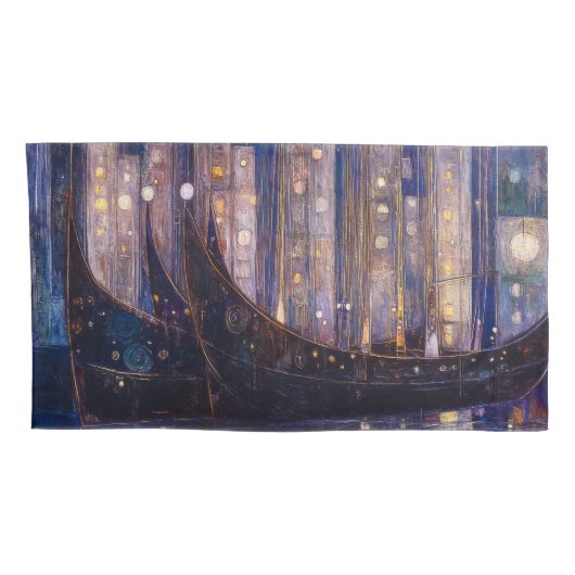 Art Nouveau King Pair Kussenslopen (Achterkant-Rechts)