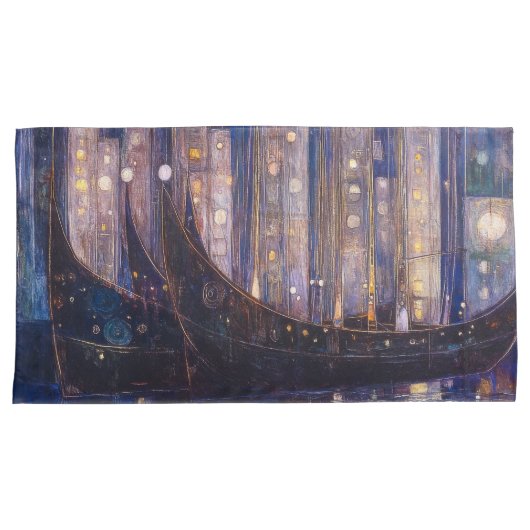 Art Nouveau King Pair Kussenslopen (Voorkant-Rechts)