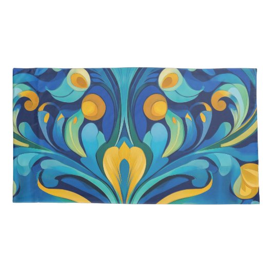 Art Nouveau King Single Kussensloop (Achterkant-Links)