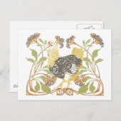Art Nouveau kippen Briefkaart (Voorkant / Achterkant)