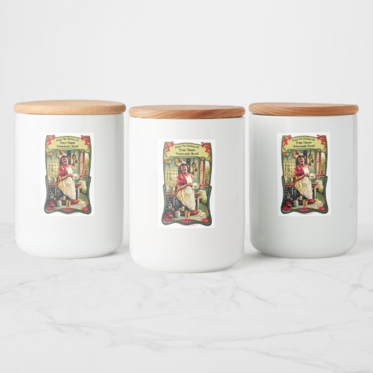  Art Nouveau Kitchen Sjabloon Voedselcontainer Etiket (Flessen)