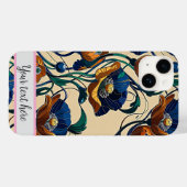 Art Nouveau Klaproos Bloem iPhone / iPad hoes (Achterkant (horizontaal))