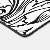 Art nouveau klaproos bloemenzwart wit elegant bureaumat (Hoek)