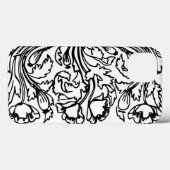 Art nouveau klaproos bloemenzwart wit elegant Case-Mate iPhone case (Achterkant (horizontaal))