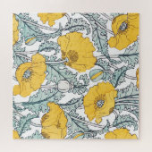 Art nouveau klaproos bloempatroon GROOT Legpuzzel (Horizontaal)
