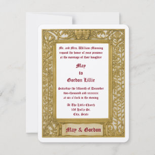 Art Nouveau Kleur Bloem Rank Rand & Harten Kaart