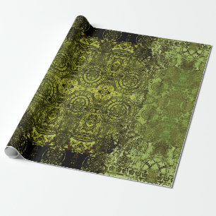 art nouveau kleurful ornamental patroon in cadeaupapier