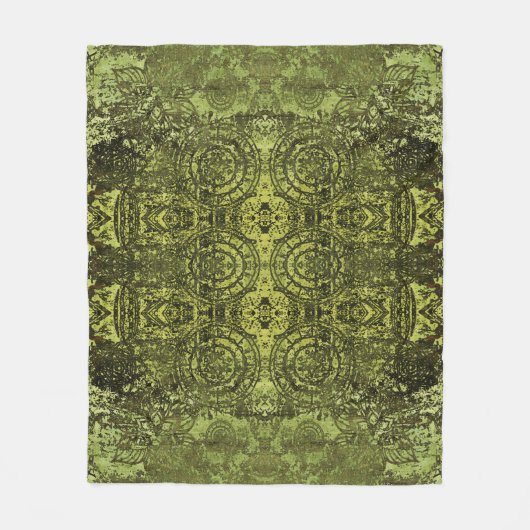 Art Nouveau: kleurrijk  Ornament. Fleece Deken (Voorkant)