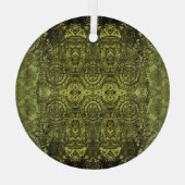 Art Nouveau: kleurrijk  Ornament. Glas Ornament (Achterkant)