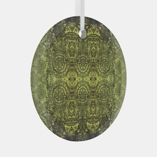 Art Nouveau: kleurrijk  Ornament. Glas Ornament (Voorkant Rechts)