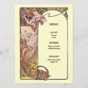  Art Nouveau Kleurrijke Bruiloft Menu