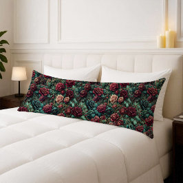 Art Nouveau Klimop Roos Teal Body Kussen