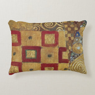 Art Nouveau Klimt - Goud, Rood, Oud Goud, Zilver Accent Kussen