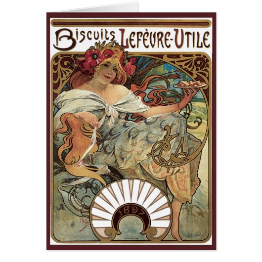  art nouveau, koekjes van Alphonse Mucha (Voorkant)