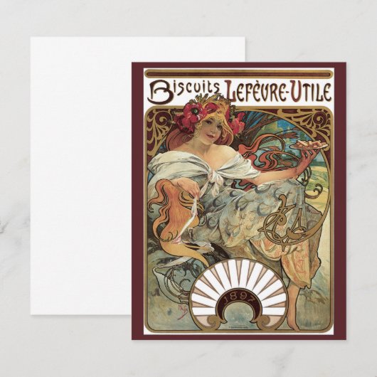  art nouveau, koekjes van Alphonse Mucha (Voorkant / Achterkant)