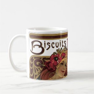  art nouveau, koekjes van Alphonse Mucha Koffiemok