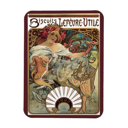  art nouveau, koekjes van Alphonse Mucha Magneet (Verticaal)