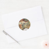  art nouveau, koekjes van Alphonse Mucha Ronde Sticker (Envelop)