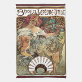  art nouveau, koekjes van Alphonse Mucha Theedoek (Verticaal)