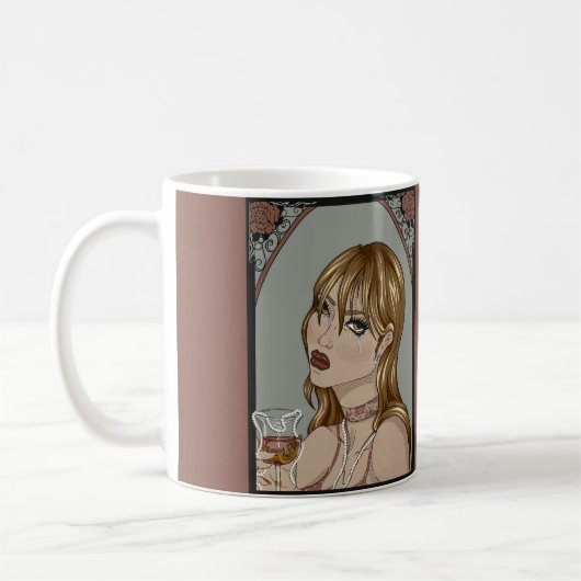 Art nouveau koffiemok (Links)