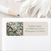 Art Nouveau Kolibrie Vogel Crème & Mint Etiket (Insitu)