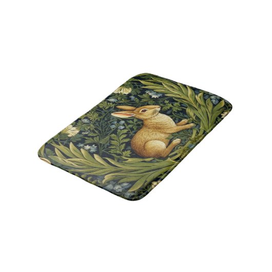 Art nouveau konijn in de tuin badmat (Gekanteld)