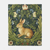 Art nouveau konijn in de tuin fleece deken (Voorkant)