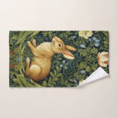 Art nouveau konijn in de tuin handdoek (Handdoek)